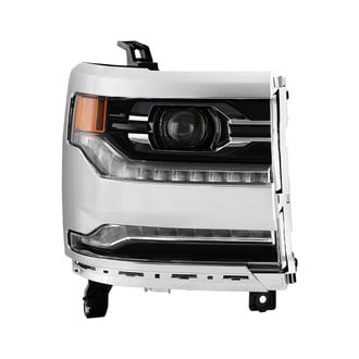 Spyder® - Passenger Side Black Factory Style Projector LED Headlight with DRL