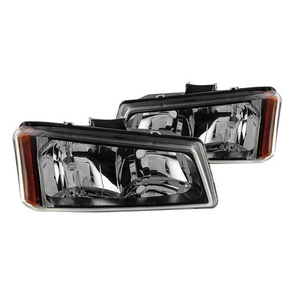 Spyder® - Black Euro Headlights, Chevy Silverado