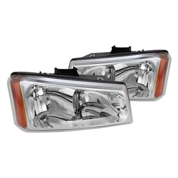 Spyder® - Chrome Euro Headlights, Chevy Silverado