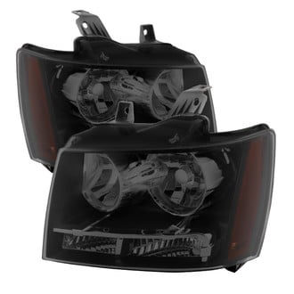 Spyder® - Driver and Passenger Side Black/Smoke Euro Headlights