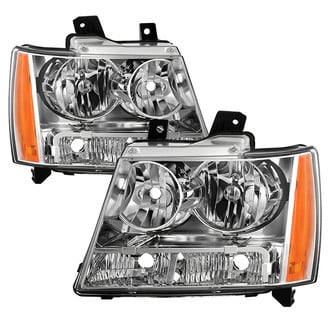 Spyder® - Driver and Passenger Side Chrome Euro Headlights