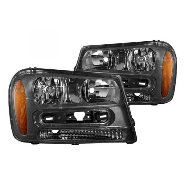 Spyder® - Black Euro Headlights, Chevy Trailblazer