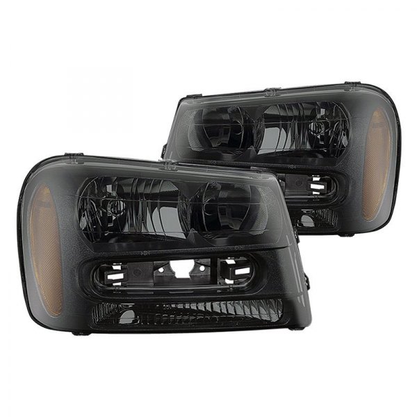Spyder® - Black/Smoke Euro Headlights, Chevy Trailblazer