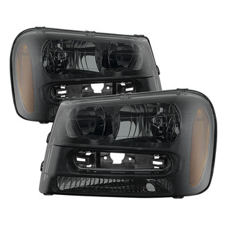 Spyder® - Driver and Passenger Side Black/Smoke Euro Headlights