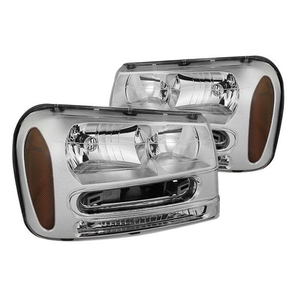Spyder® - Chrome Euro Headlights, Chevy Trailblazer