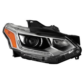 Spyder® - Passenger Side Black/Chrome Factory Style Projector Headlight with LED DRL
