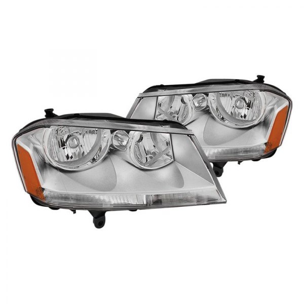 Spyder® - Chrome Factory Style Headlights, Dodge Avenger