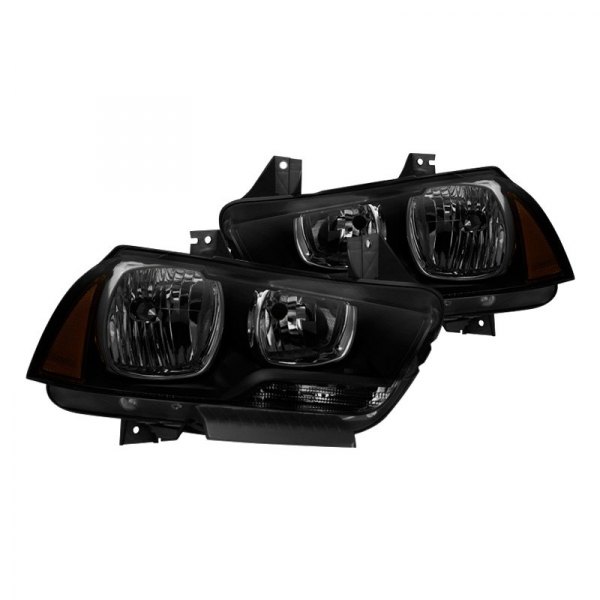 Spyder® - Black/Smoke Euro Headlights, Dodge Charger