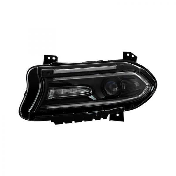 Spyder® - Driver Side Black Factory Style LED DRL Bar Projector Headlight, Dodge Charger