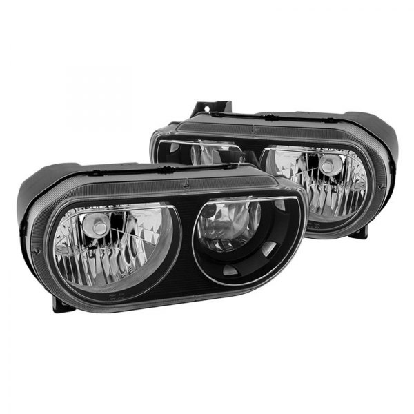 Spyder® - Black Euro Headlights, Dodge Challenger