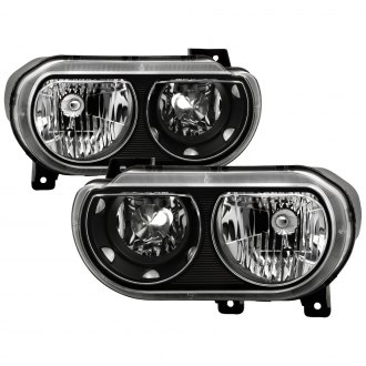 Spyder® - Driver and Passenger Side Black Euro Headlights