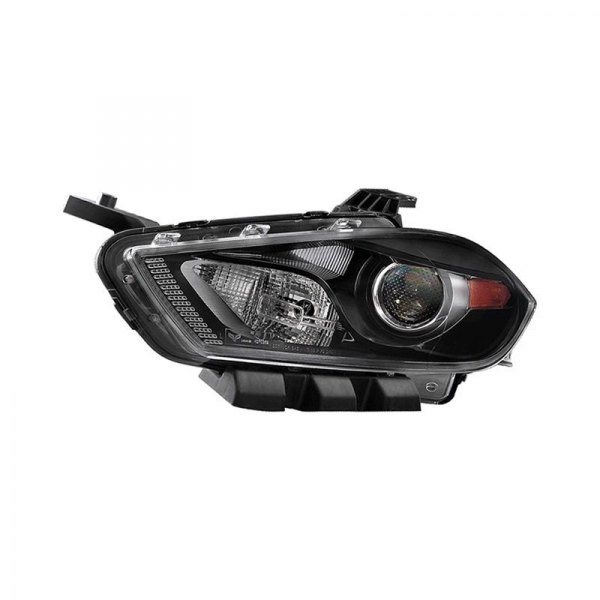 Spyder® - Driver Side Black Factory Style Projector Headlight, Dodge Dart