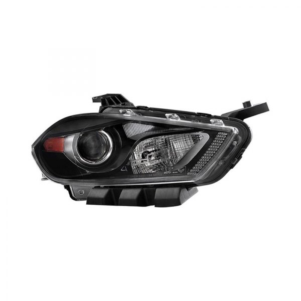 Spyder® - Passenger Side Black Factory Style Projector Headlight, Dodge Dart