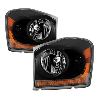 Spyder® - Driver and Passenger Side Black Euro Headlights
