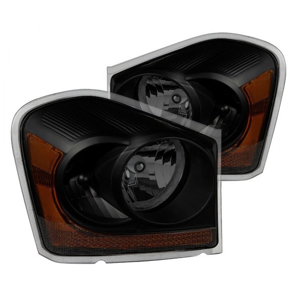 Spyder® - Black/Smoke Euro Headlights, Dodge Durango