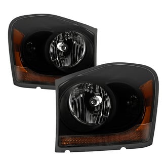 Spyder® - Driver and Passenger Side Black/Smoke Euro Headlights