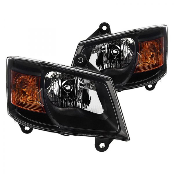 Spyder® - Black Euro Headlights, Dodge Grand Caravan