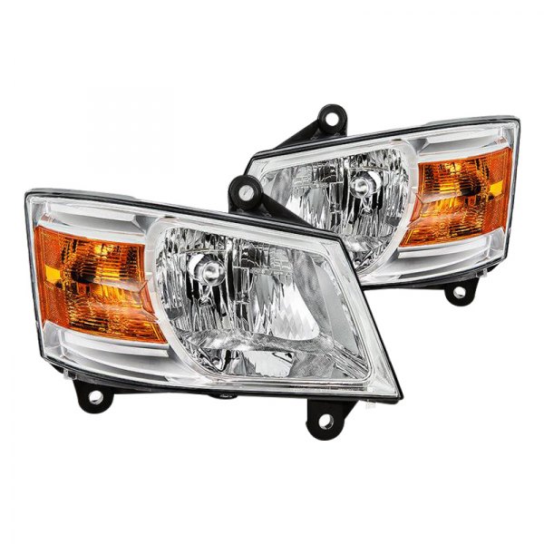 Spyder® - Chrome Factory Style Headlights, Dodge Grand Caravan