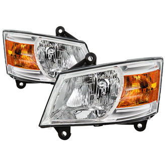 Spyder® - Driver and Passenger Side Chrome Factory Style Headlights