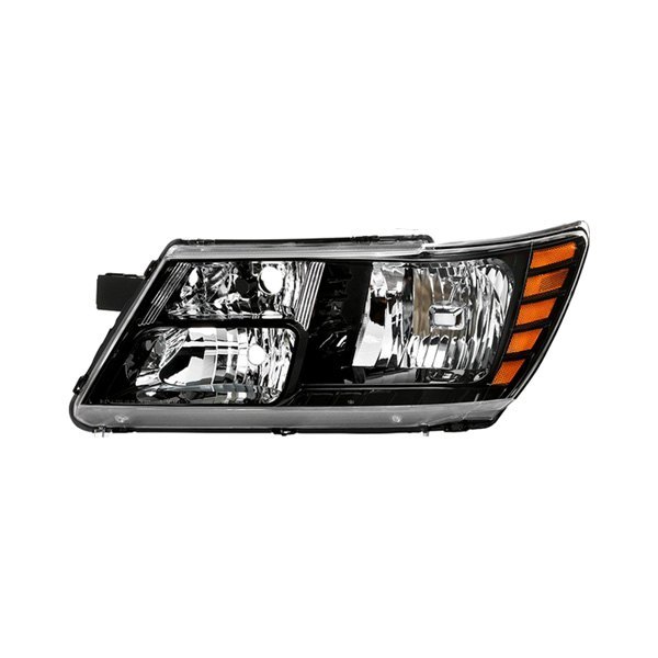 Spyder® - Driver Side Black Euro Headlight, Dodge Journey