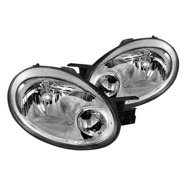 Spyder® - Chrome Euro Headlights, Dodge Neon