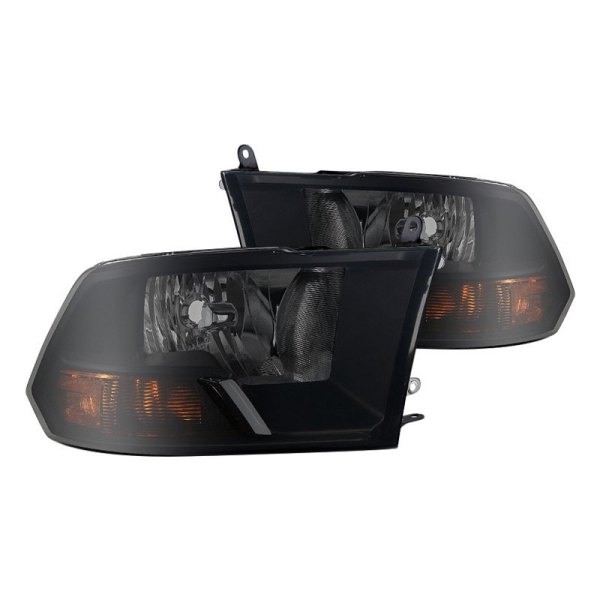 Spyder® - Black/Smoke Euro Headlights, Dodge Ram