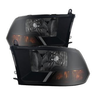 Spyder® - Driver and Passenger Side Black/Smoke Euro Headlights