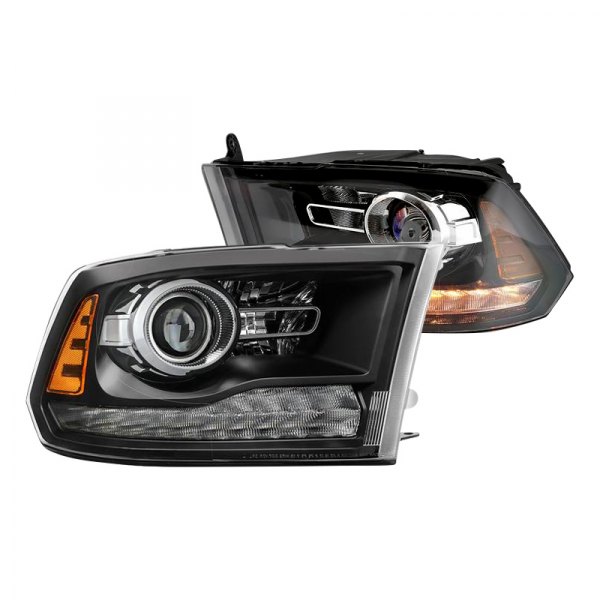 Spyder® - Black Projector Headlights with Switchback LED DRL