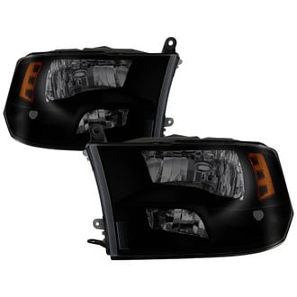 Spyder® - Driver and Passenger Side Black/Smoke Euro Headlights