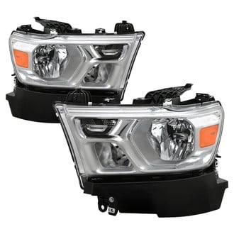 Spyder® - Driver and Passenger Side Chrome Factory Style Headlights