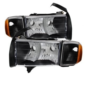 Spyder® - Driver and Passenger Side Black Euro Headlights