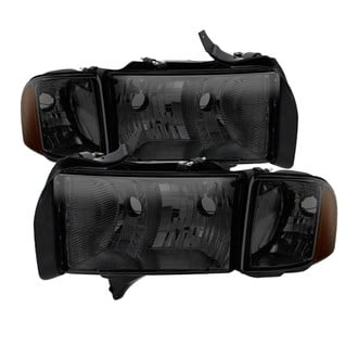 Spyder® - Driver and Passenger Side Chrome/Smoke Euro Headlights