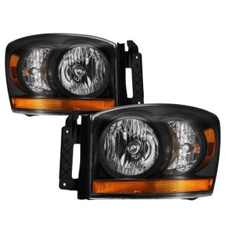 Spyder® - Driver and Passenger Side Black Euro Headlights