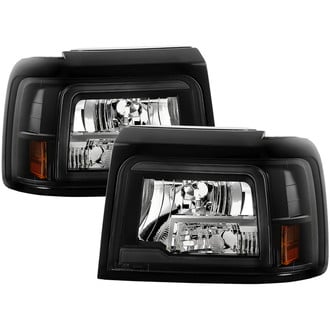 Spyder® - Driver and Passenger Side Black LED Light Tube Headlights