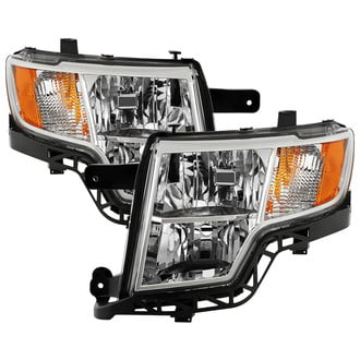 Spyder® - Driver and Passenger Side Chrome Factory Style Headlights