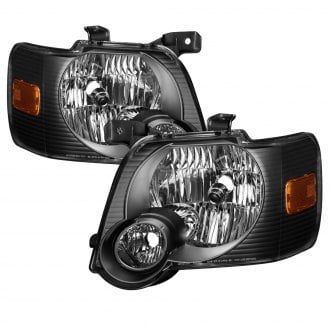 Spyder® - Driver and Passenger Side Black Euro Headlights