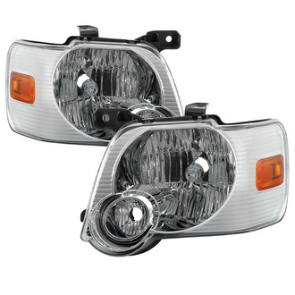 Spyder® - Driver and Passenger Side Chrome Factory Style Headlights