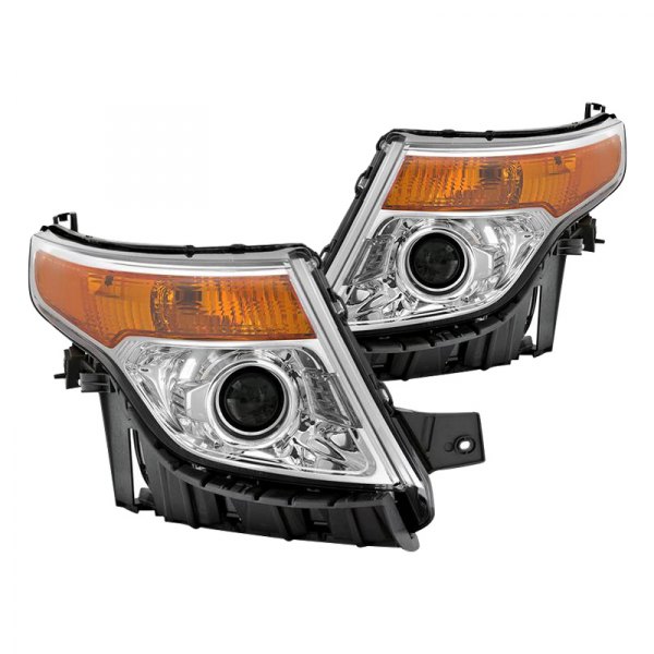 Spyder® - Chrome Projector Headlights, Ford Explorer