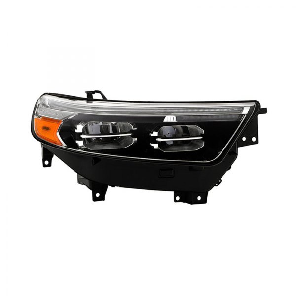 Spyder® - Passenger Side Black/Chrome Factory Style LED Headlight with DRL
