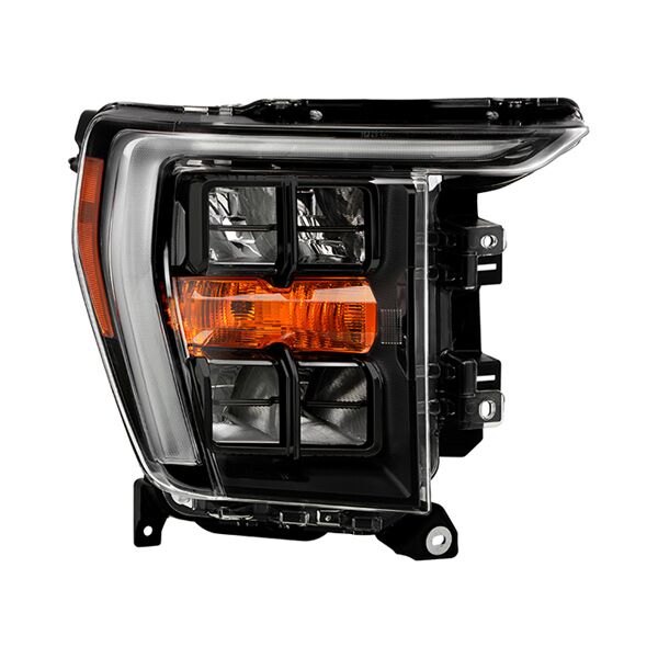 Spyder® - Passenger Side Black Factory Style LED Headlight with DRL