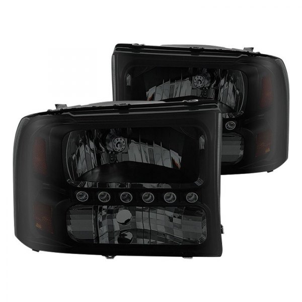 Spyder® - Black/Smoke Euro Headlights with Parking LEDs