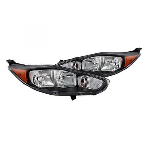 Spyder® - Black Euro Headlights, Ford Fiesta