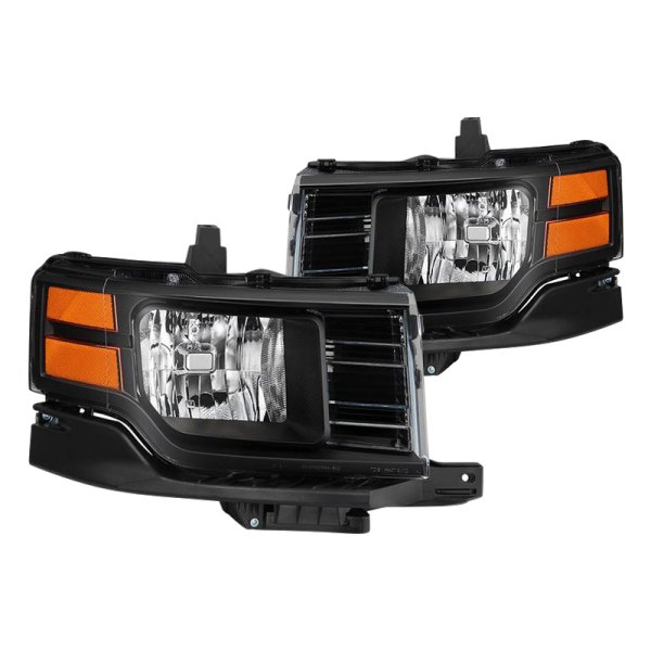Spyder® - Black Euro Headlights, Ford Flex