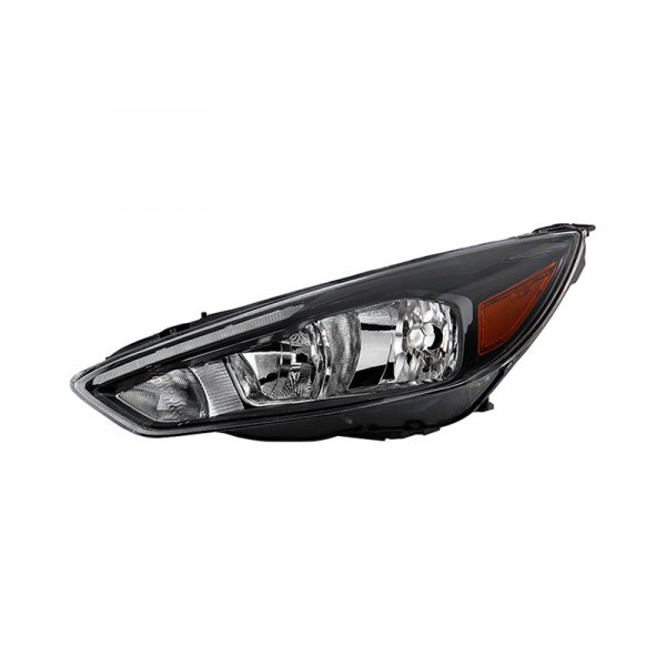 Spyder® - Driver Side Black Factory Style Headlight with LED DRL, Ford Focus