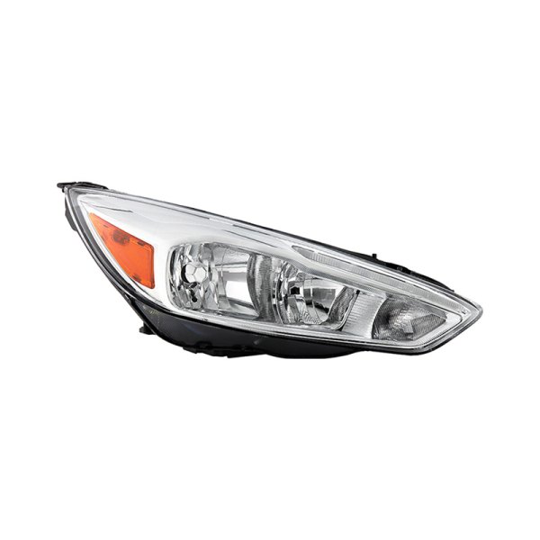 Spyder® - Passenger Side Chrome Factory Style Headlight with LED DRL, Ford Focus
