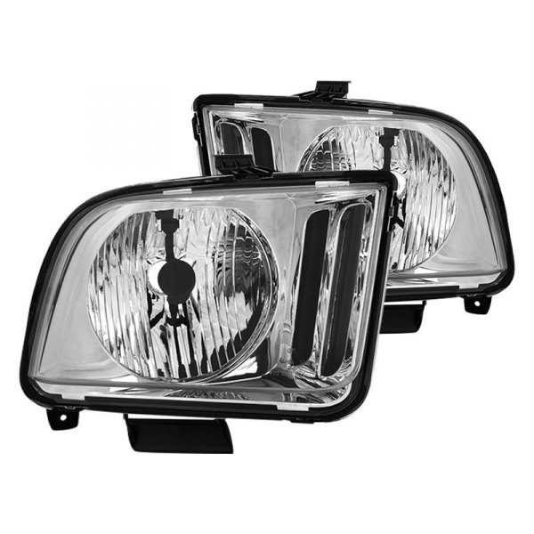 Spyder® - Chrome Factory Style Headlights, Ford Mustang