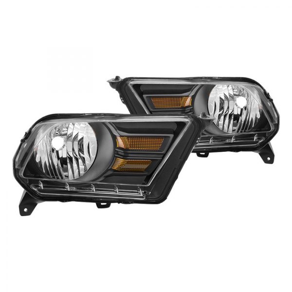 Spyder® - Black Factory Style Headlights, Ford Mustang