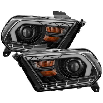 Spyder® - Driver and Passenger Side Black LED Light Tube Headlights
