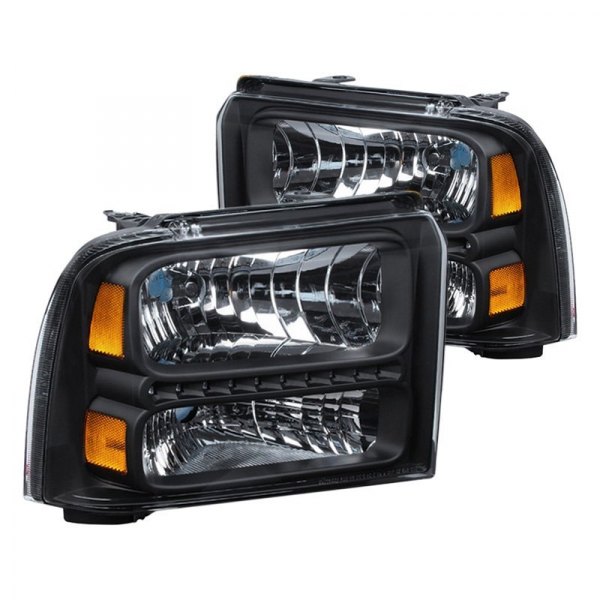 Spyder® - Black Euro Headlights with Parking LEDs