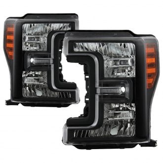 Spyder® - Driver and Passenger Side Black Euro Headlights